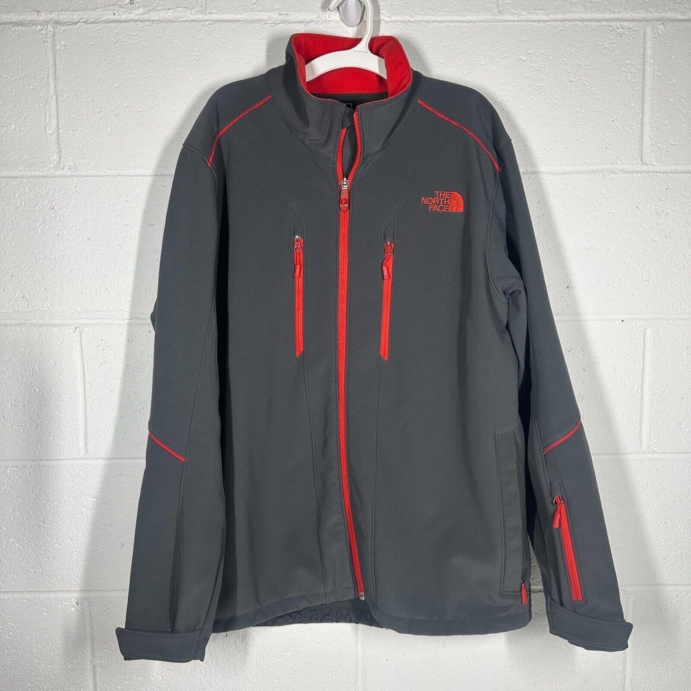 The North Face Mens Apex Elevation PrimaLoft Insulated Jacket Large Gray Red